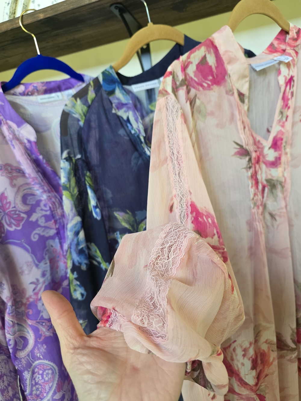 Belle by Kim Gravel Pink Floral Peasant Blouse - Picture 2 of 7